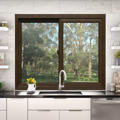 Ventana Nogal Claro de PVC